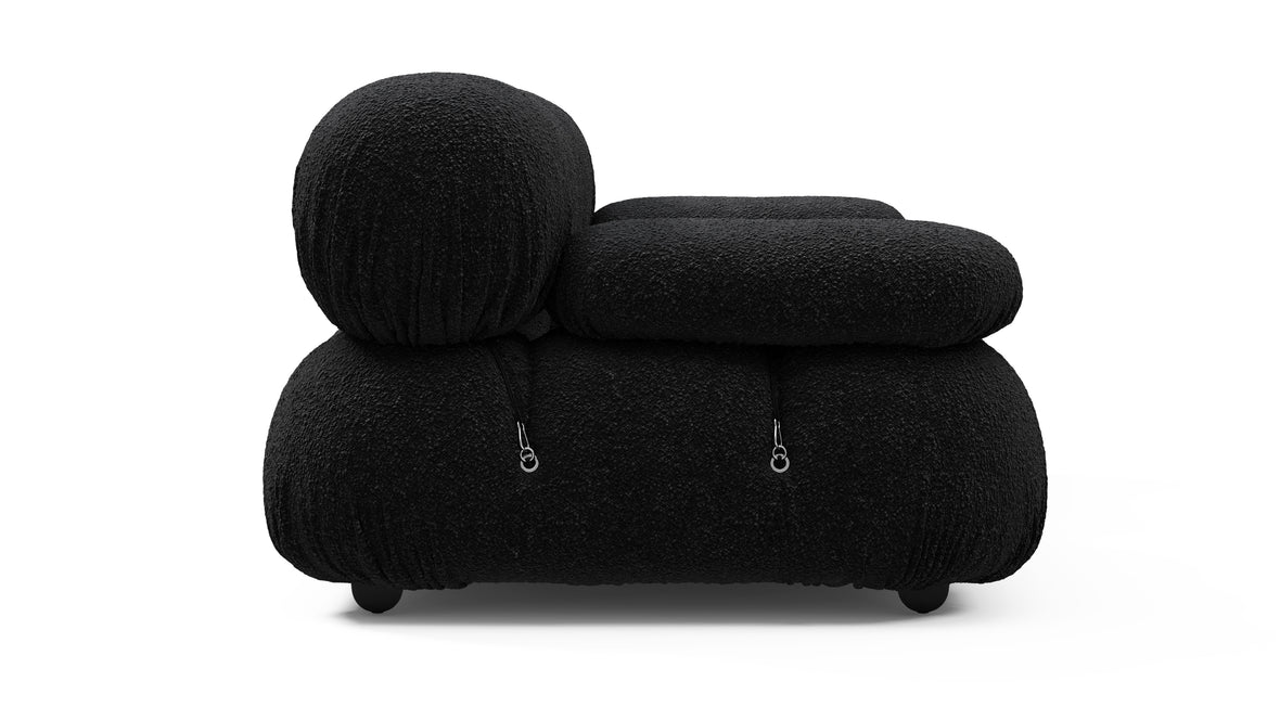 Belia - Belia Two Seater Sofa, Black Boucle