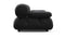 Belia - Belia Two Seater Sofa, Black Velvet