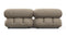 Belia - Belia Two Seater Sofa, Greige Velvet