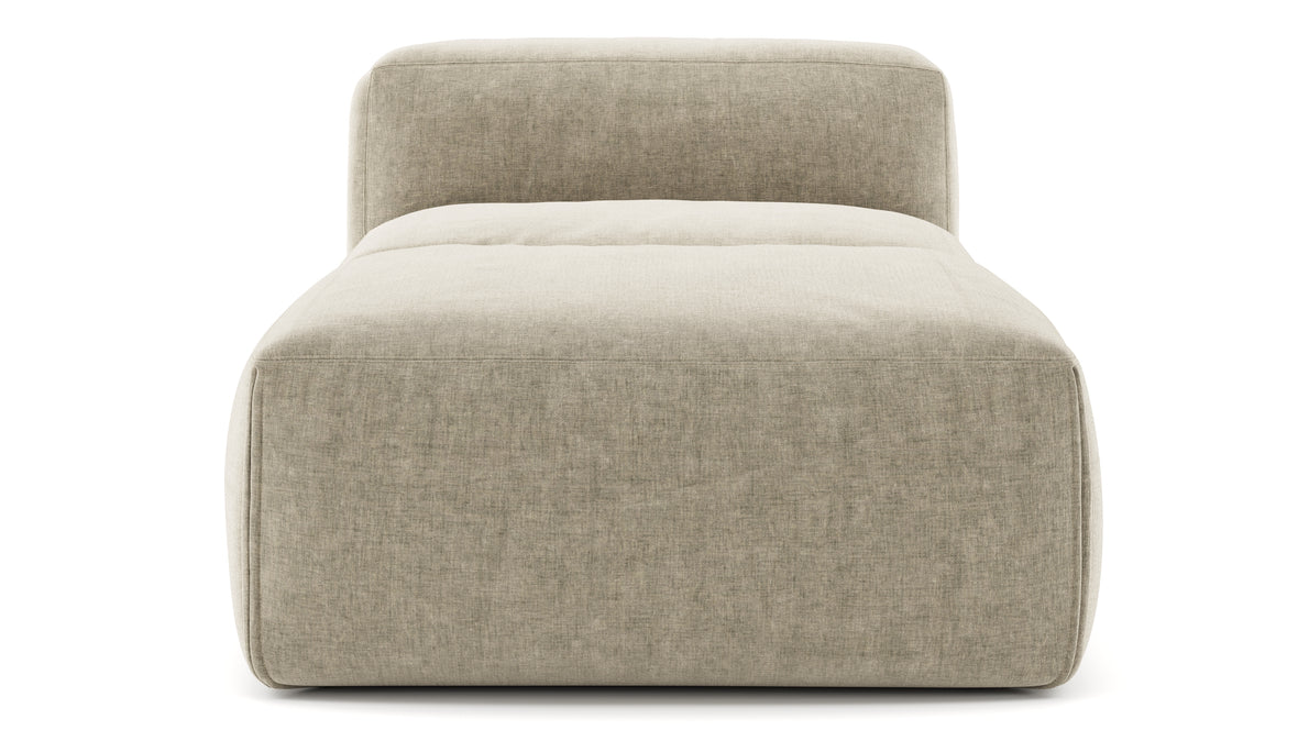 Le Mura - Le Mura Modular Chaise, Beige Gray Chenille