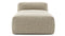 Le Mura - Le Mura Modular Chaise, Beige Gray Chenille