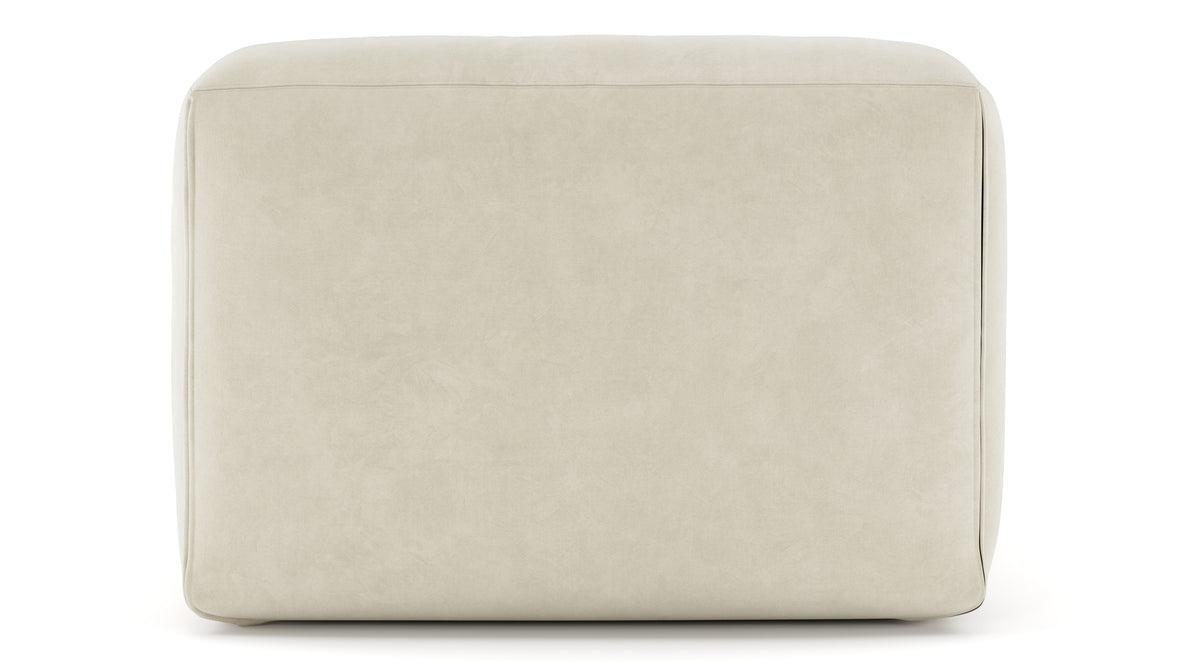 Le Mura - Le Mura Modular Chaise, Eggshell Vegan Suede