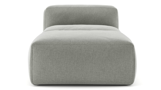 Le Mura - Le Mura Modular Chaise, Soft Gray Brushed Weave