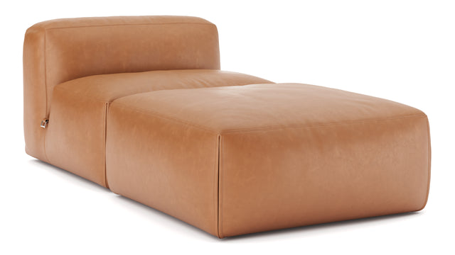 Le Mura - Le Mura Modular Chaise, Tan Vegan Leather