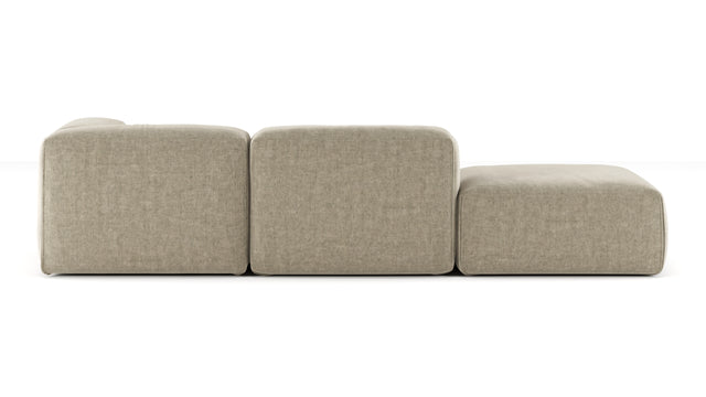 Le Mura - Le Mura Open End Sofa, Left, Beige Gray Chenille