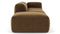 Le Mura - Le Mura Open End Sofa, Left, Brown Vegan Suede