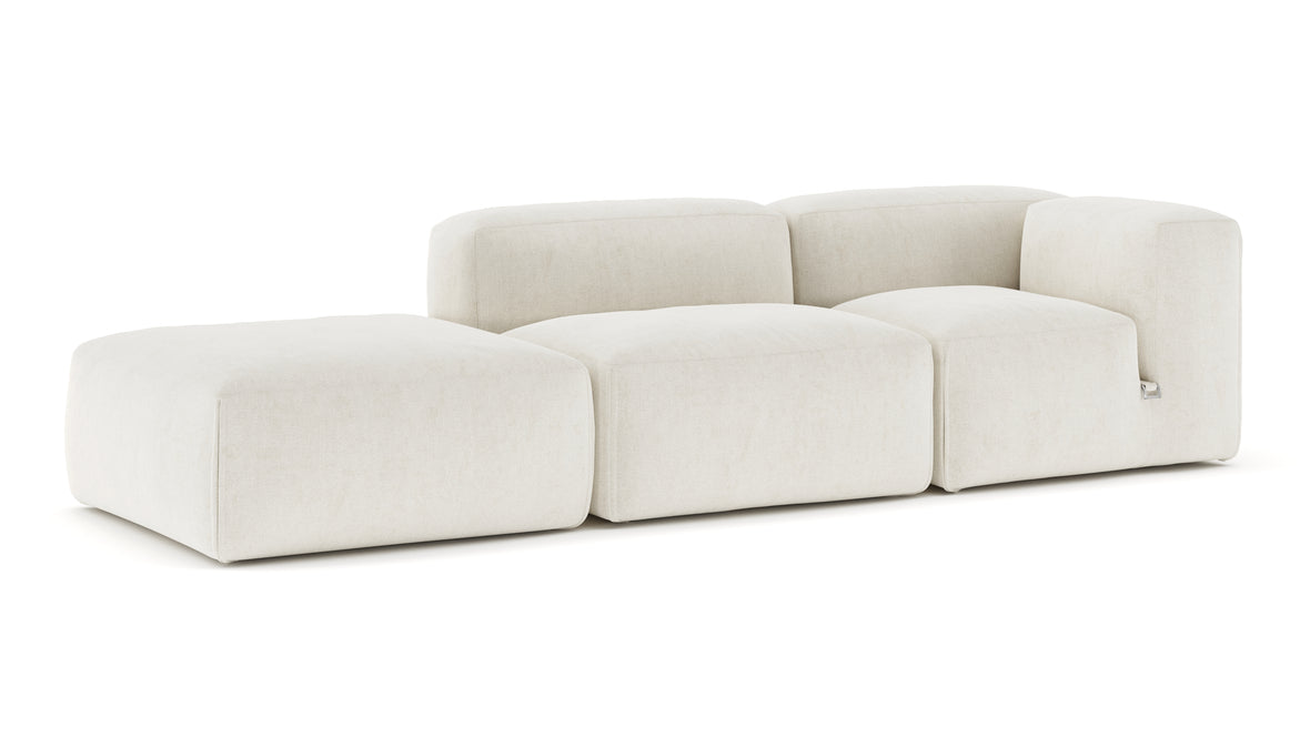 Le Mura - Le Mura Open End Sofa, Left, Natural Linen