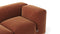 Le Mura - Le Mura Open End Sofa, Left, Rust Chenille