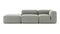 Le Mura - Le Mura Open End Sofa, Left, Soft Gray Brushed Weave