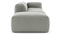 Le Mura - Le Mura Open End Sofa, Left, Soft Gray Brushed Weave