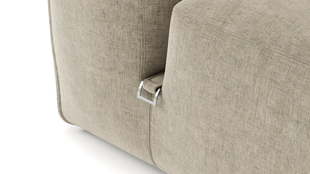 Le Mura - Le Mura Open End Sofa, Right, Beige Gray Chenille