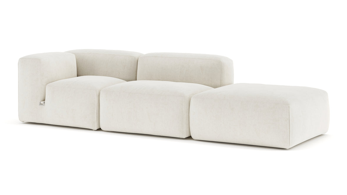 Le Mura - Le Mura Open End Sofa, Right, Natural Linen