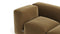 Le Mura - Le Mura Open End Sofa, Right, Old Gold Luxe Velvet