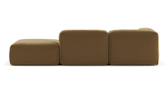 Le Mura - Le Mura Open End Sofa, Right, Old Gold Luxe Velvet