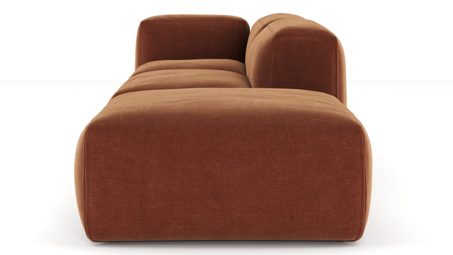 Le Mura - Le Mura Open End Sofa, Right, Rust Chenille