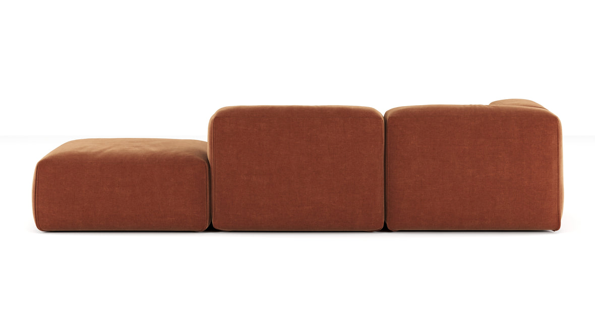 Le Mura - Le Mura Open End Sofa, Right, Rust Chenille