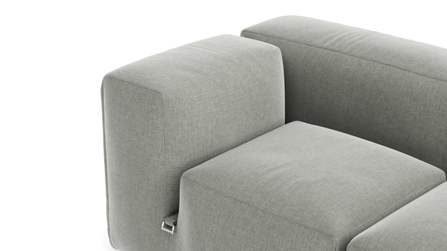 Le Mura - Le Mura Open End Sofa, Right, Soft Gray Brushed Weave