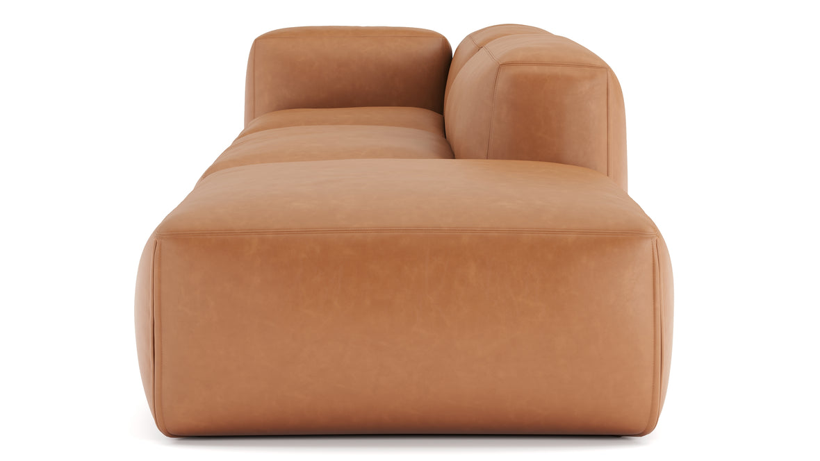 Le Mura - Le Mura Open End Sofa, Right, Tan Vegan Leather