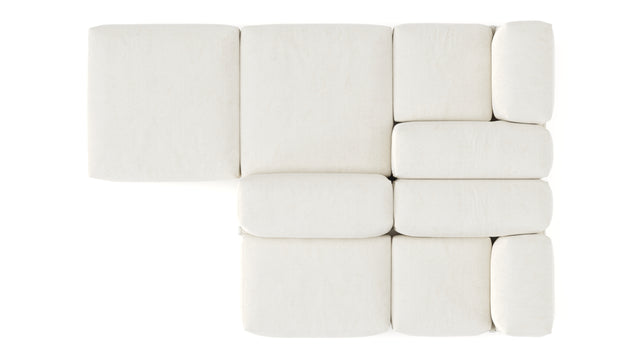 Le Mura - Le Mura Sectional Sofa, Dual Aspect, Left, Natural Linen