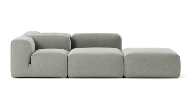 Le Mura - Le Mura Sectional Sofa, Dual Aspect, Left, Soft Gray Brushed Weave