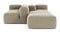 Le Mura - Le Mura Sectional Sofa, Dual Aspect, Right, Beige Gray Chenille