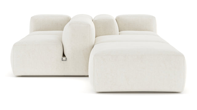 Le Mura - Le Mura Sectional Sofa, Dual Aspect, Right, Natural Linen