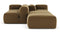 Le Mura - Le Mura Sectional Sofa, Dual Aspect, Right, Old Gold Luxe Velvet