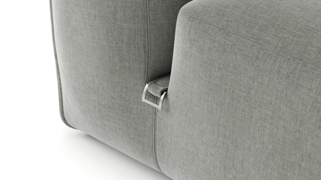 Le Mura - Le Mura Sectional Sofa, Dual Aspect, Right, Soft Gray Brushed Weave