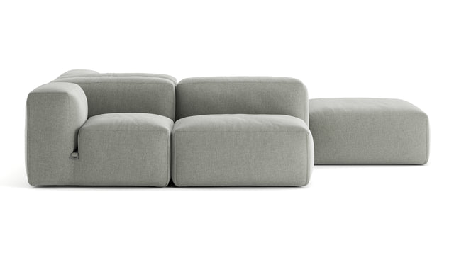 Le Mura - Le Mura Sectional Sofa, Dual Aspect, Right, Soft Gray Brushed Weave