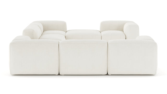 Le Mura - Le Mura Sectional Sofa, Eight Seater, Left, Natural Linen