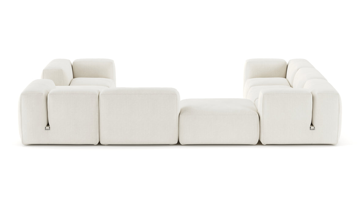 Le Mura - Le Mura Sectional Sofa, Eight Seater, Left, Natural Linen