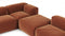 Le Mura - Le Mura Sectional Sofa, Eight Seater, Left, Rust Chenille