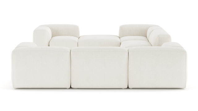 Le Mura - Le Mura Sectional Sofa, Eight Seater, Right, Natural Linen