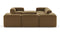 Le Mura - Le Mura Sectional Sofa, Eight Seater, Right, Old Gold Luxe Velvet