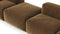 Le Mura - Le Mura Sectional Sofa, Four Seater, Left, Brown Vegan Suede