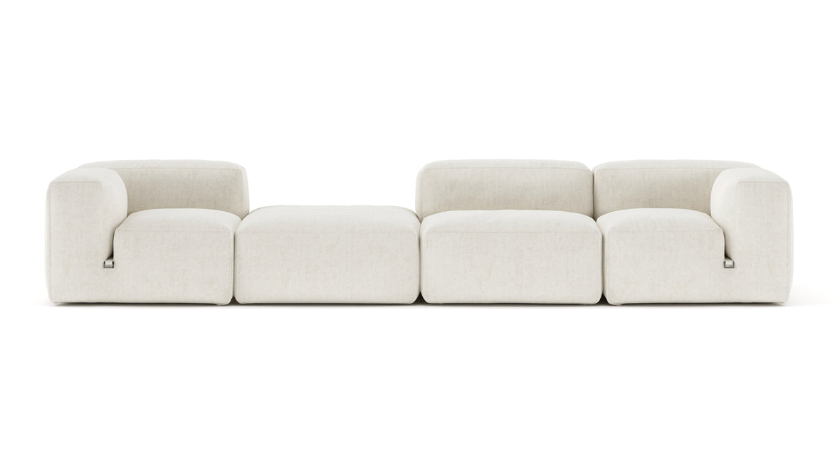 Le Mura - Le Mura Sectional Sofa, Four Seater, Left, Natural Linen