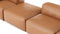 Le Mura - Le Mura Sectional Sofa, Four Seater, Left, Tan Vegan Leather