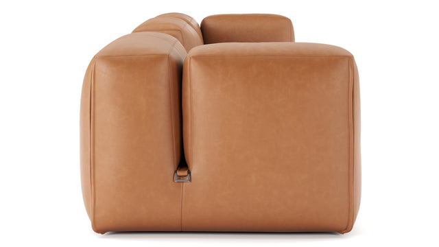 Le Mura - Le Mura Sectional Sofa, Four Seater, Left, Tan Vegan Leather