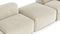 Le Mura - Le Mura Sectional Sofa, Four Seater, Right, Eggshell Vegan Suede