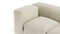 Le Mura - Le Mura Sectional Sofa, Four Seater, Right, Eggshell Vegan Suede