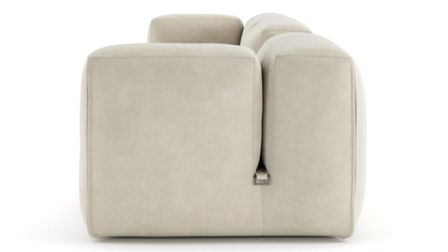 Le Mura - Le Mura Sectional Sofa, Four Seater, Right, Eggshell Vegan Suede