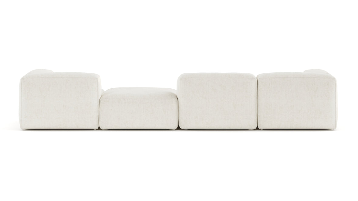 Le Mura - Le Mura Sectional Sofa, Four Seater, Right, Natural Linen