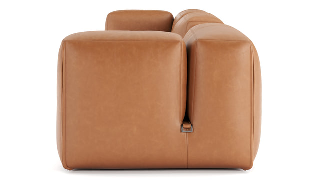 Le Mura - Le Mura Sectional Sofa, Four Seater, Right, Tan Vegan Leather