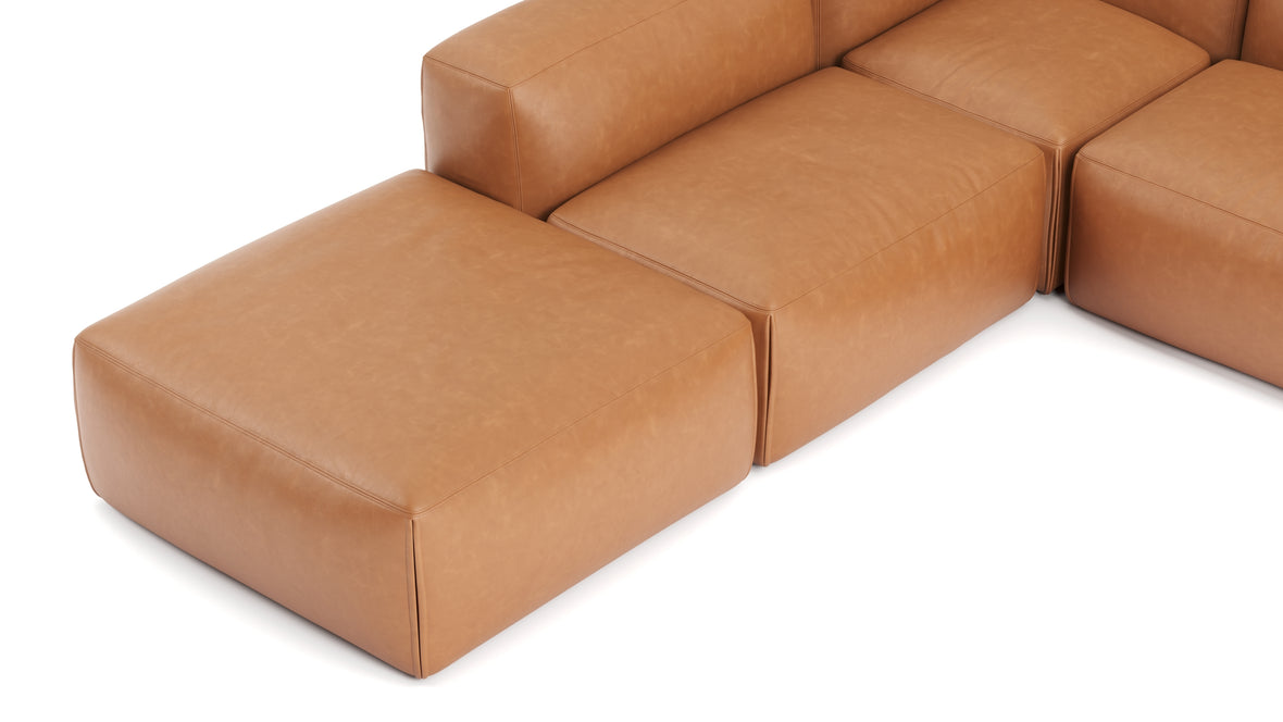 Le Mura - Le Mura Sectional Sofa, Left Corner, Tan Vegan Leather