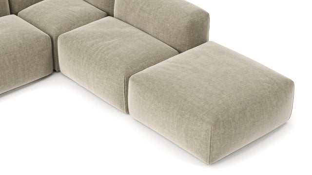 Le Mura - Le Mura Sectional Sofa, Right Corner, Beige Gray Chenille