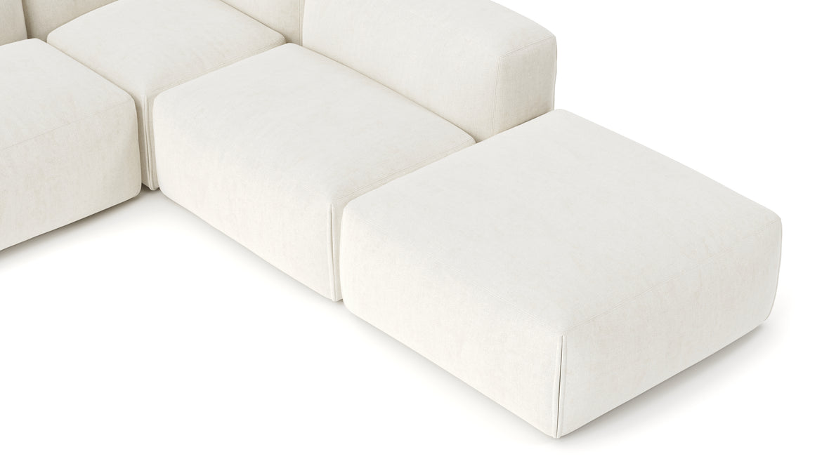 Le Mura - Le Mura Sectional Sofa, Right Corner, Natural Linen