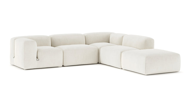 Le Mura - Le Mura Sectional Sofa, Right Corner, Natural Linen