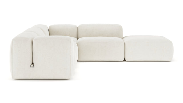 Le Mura - Le Mura Sectional Sofa, Right Corner, Natural Linen