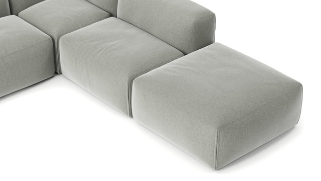 Le Mura - Le Mura Sectional Sofa, Right Corner, Soft Gray Brushed Weave