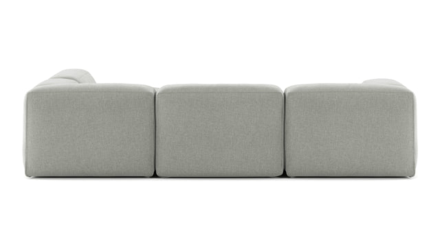 Le Mura - Le Mura Sectional Sofa, Right Corner, Soft Gray Brushed Weave